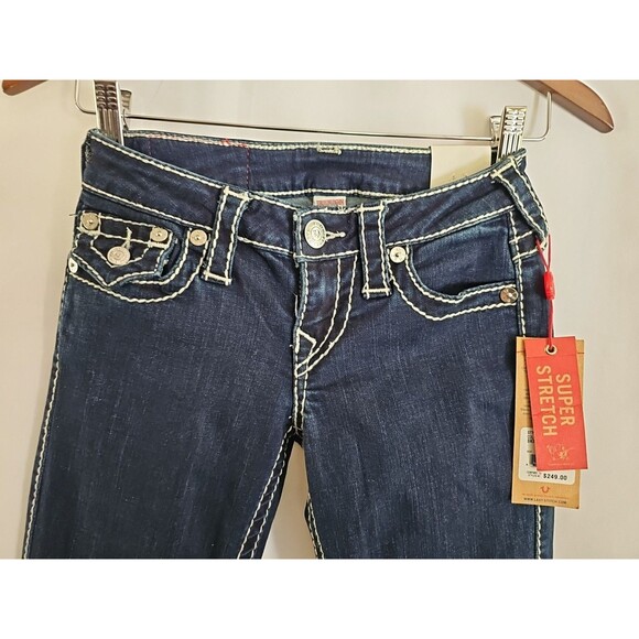 True Religion Jeans Women's Blue Denim Skinny Size 24 NWT - Picture 3 of 10